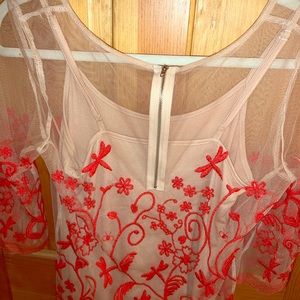 Beautiful Nude Coral Slip Dress